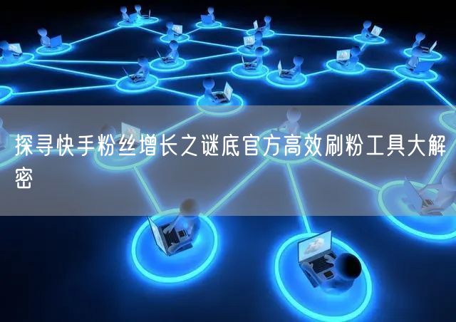 探寻快手粉丝增长之谜底官方高效刷粉工具大解密