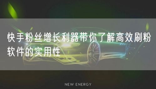 快手粉丝增长利器带你了解高效刷粉软件的实用性