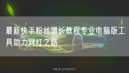 最新快手粉丝增长教程专业电脑版工具助力网红之路