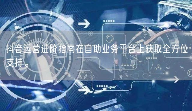 抖音运营进阶指南在自助业务平台上获取全方位支持。