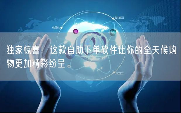 独家惊喜！这款自助下单软件让你的全天候购物更加精彩纷呈。